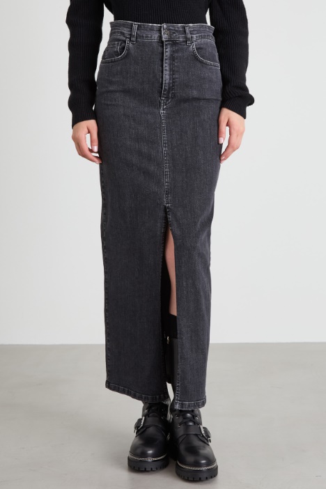 Gonna lunga in jeans