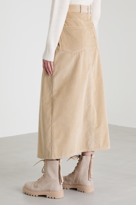 Gonna 5 tasche in velluto