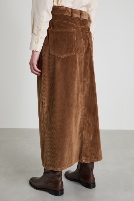 Falda 5 bolsillos de terciopelo