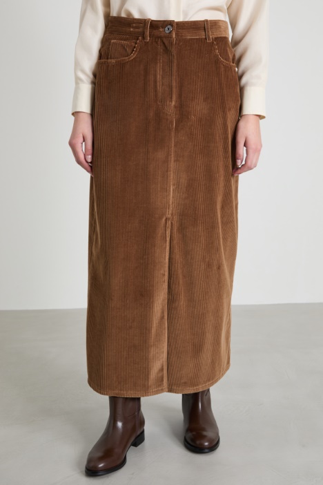 Falda 5 bolsillos de terciopelo