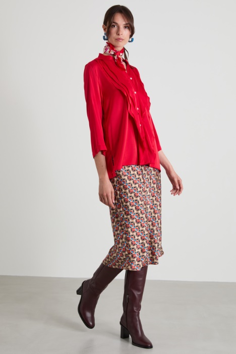 Patterned midi skirt Intrend