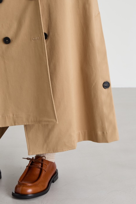 Gonna trench in gabardina di cotone