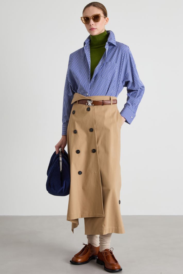 Gonna trench in gabardina di cotone Intrend