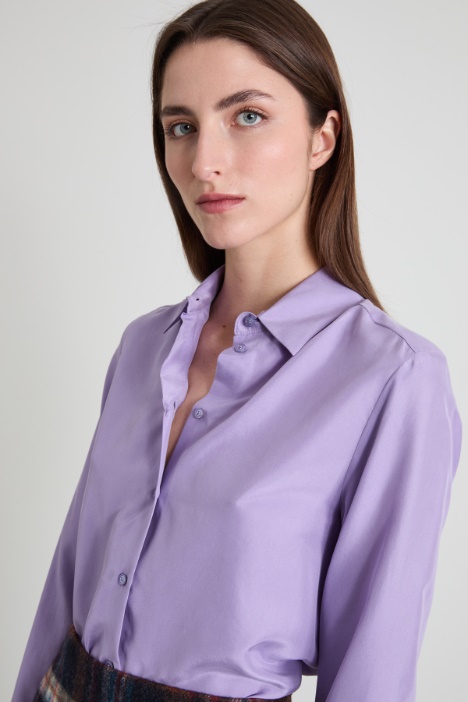 Camicia in seta lavata