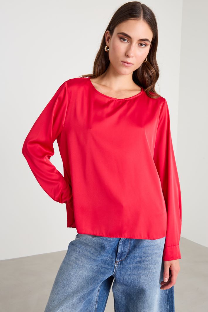 Stretch satin blouse Intrend