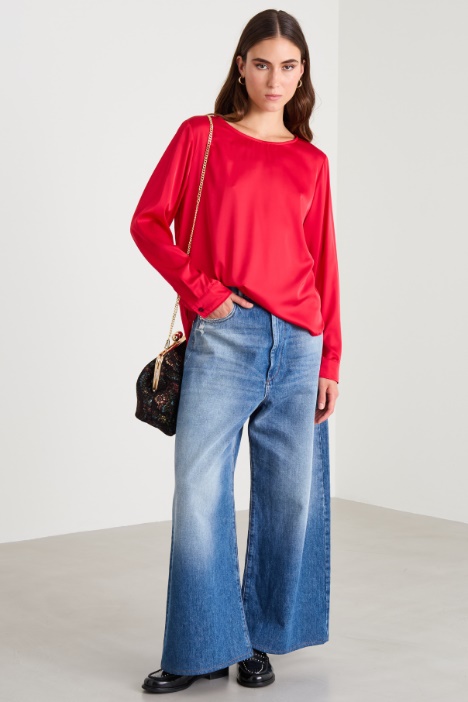 Stretch satin blouse Intrend