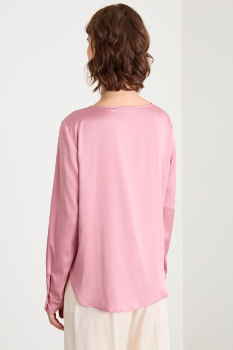 Blusa in raso stretch
