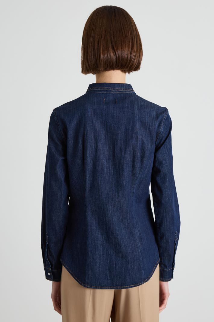 Denim fitted shirt Intrend - 2