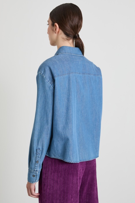 Camisa de denim de algodón