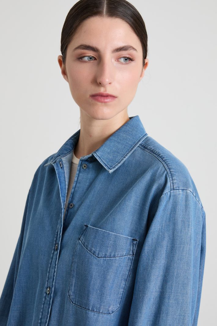Cotton denim shirt Intrend - 4