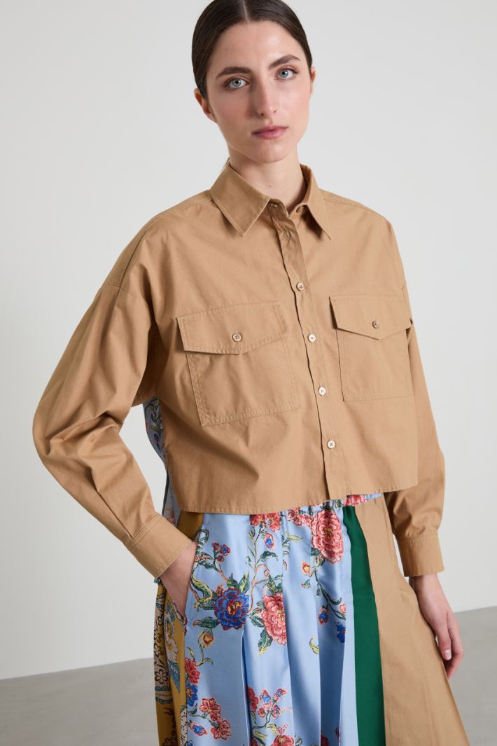 Cotton and twill shirt Intrend