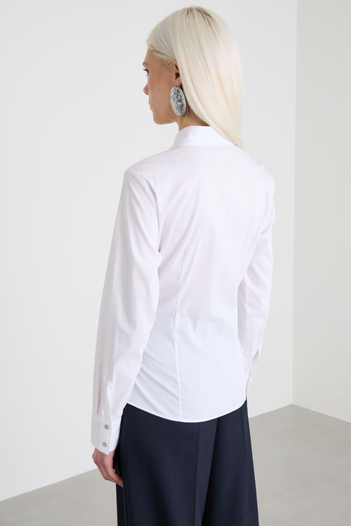 Knotted poplin shirt Intrend - 2