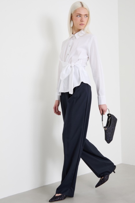 Knotted poplin shirt Intrend