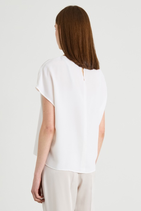 Blusa in crépe de chine