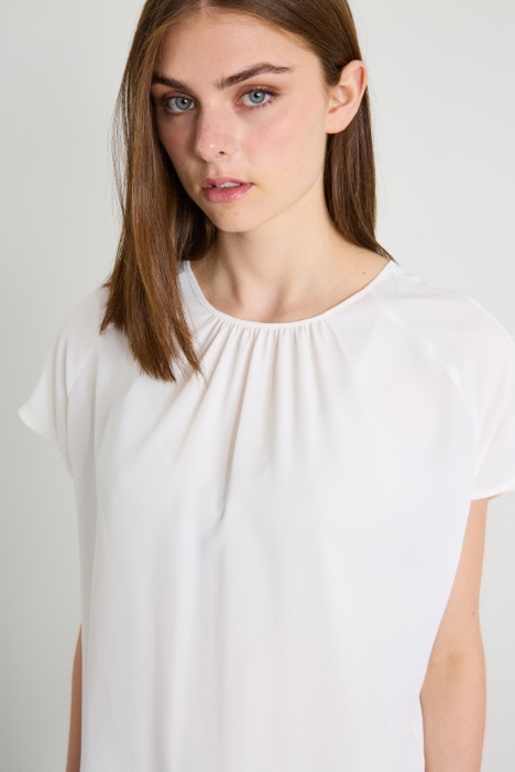 Blusa in crépe de chine