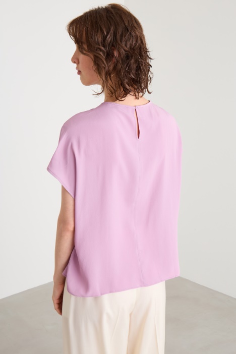 Blusa in crépe de chine
