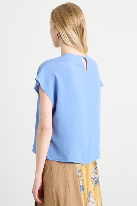 Blusa in crépe de chine