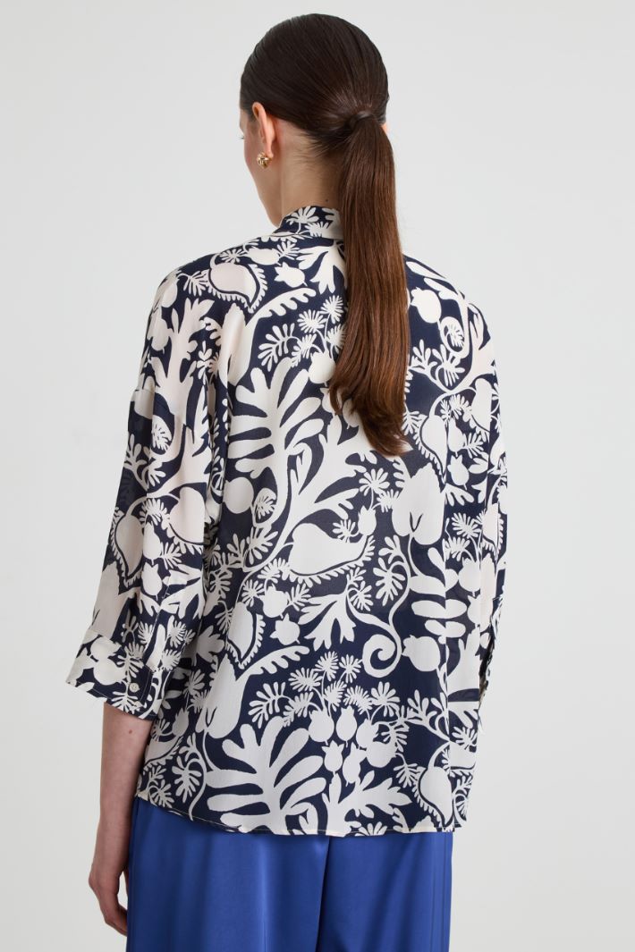 Fluid printed silk shirt Intrend - 2