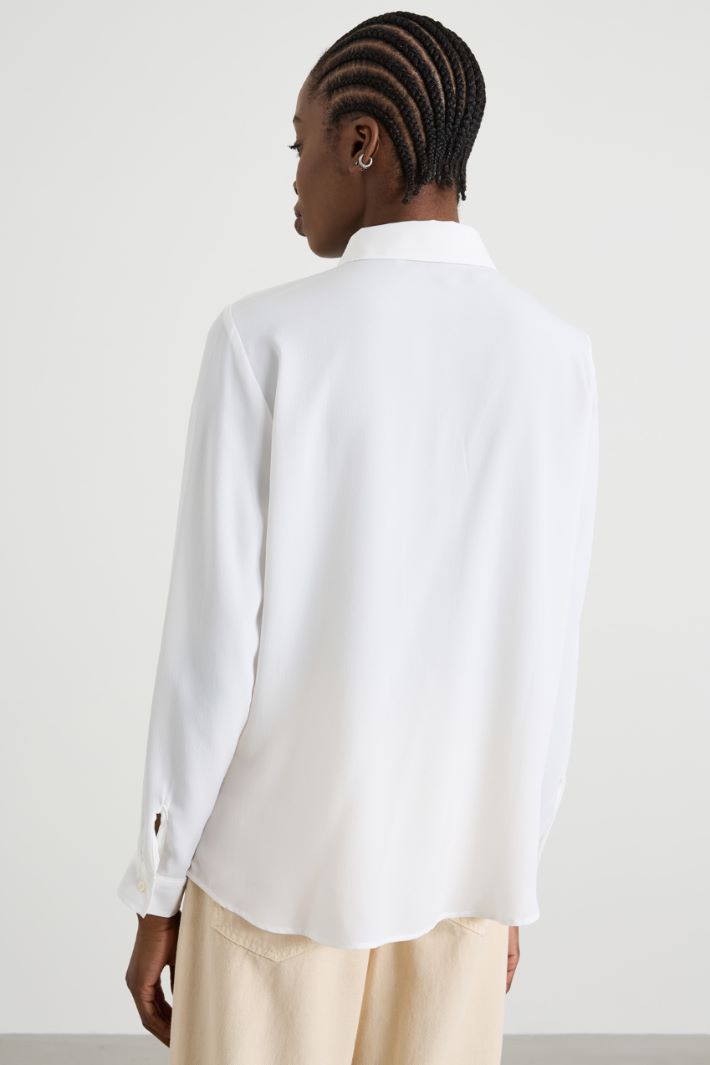 Silk-blend crêpe shirt Intrend - 2
