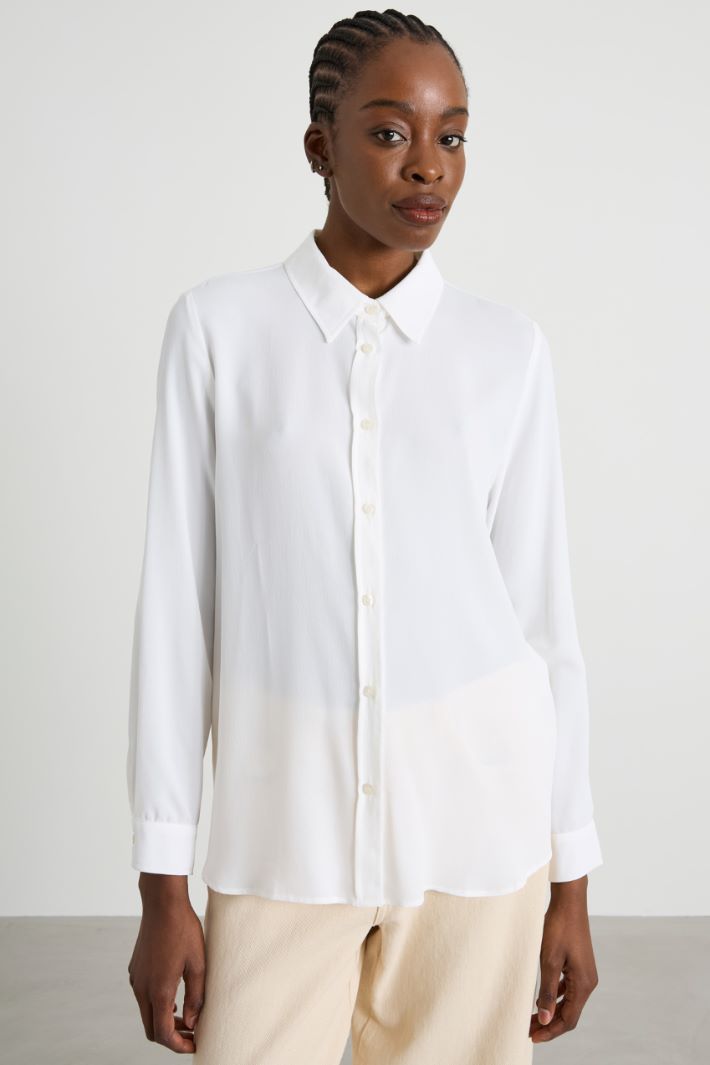 Silk-blend crêpe shirt Intrend