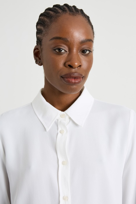 Camicia in crépe di misto seta