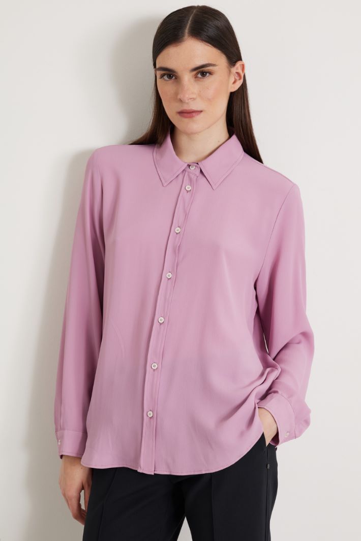 Silk-blend crêpe shirt Intrend