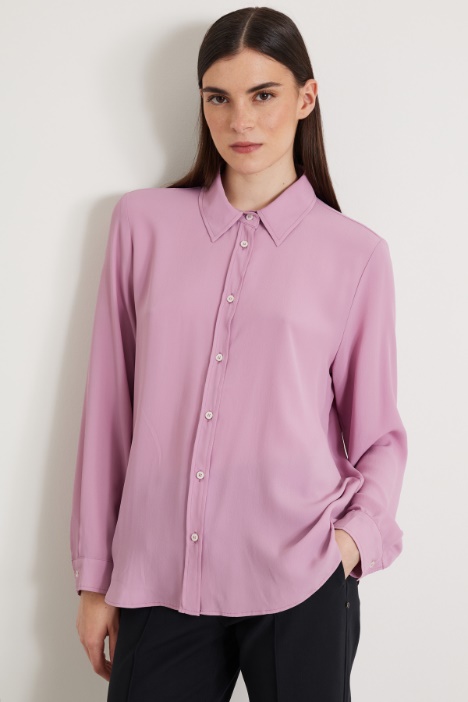 Silk-blend crêpe shirt Intrend