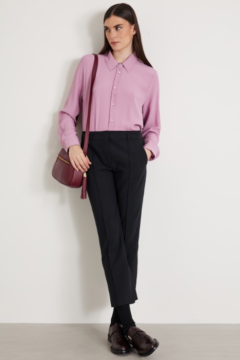 Silk-blend crêpe shirt Intrend