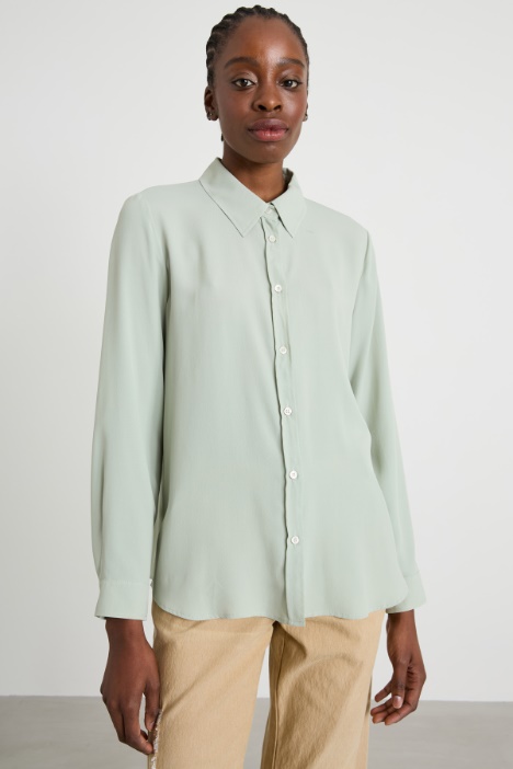 Silk-blend crêpe shirt Intrend