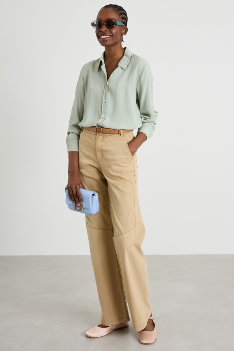 Silk-blend crêpe shirt Intrend