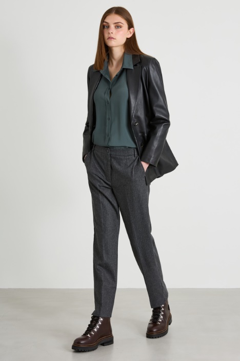 Silk-blend crêpe shirt Intrend