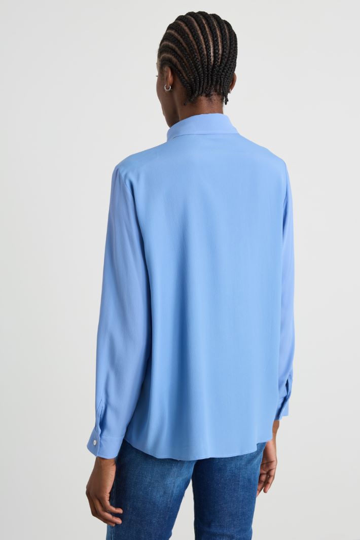 Silk-blend crêpe shirt Intrend - 2