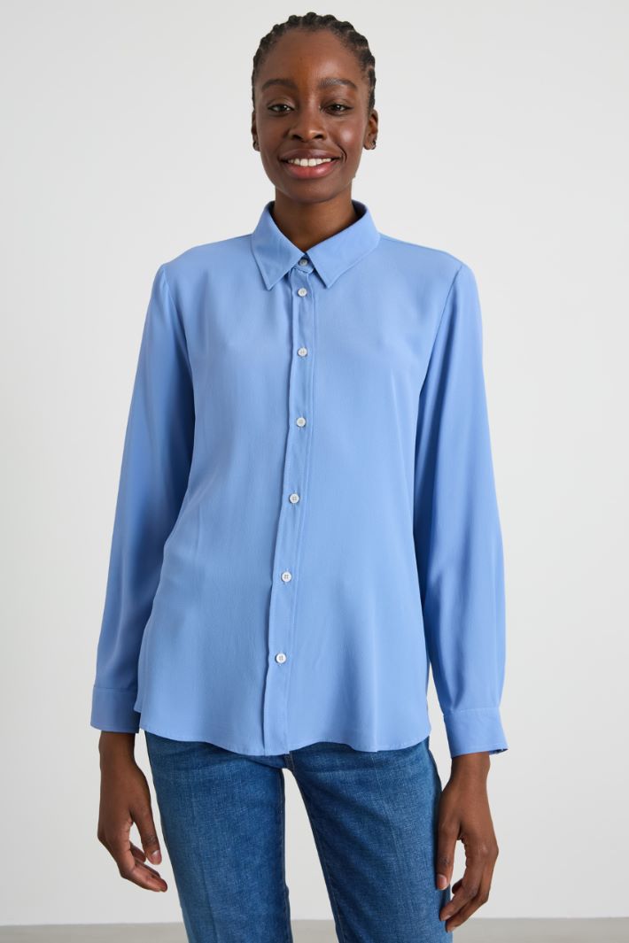 Silk-blend crêpe shirt Intrend