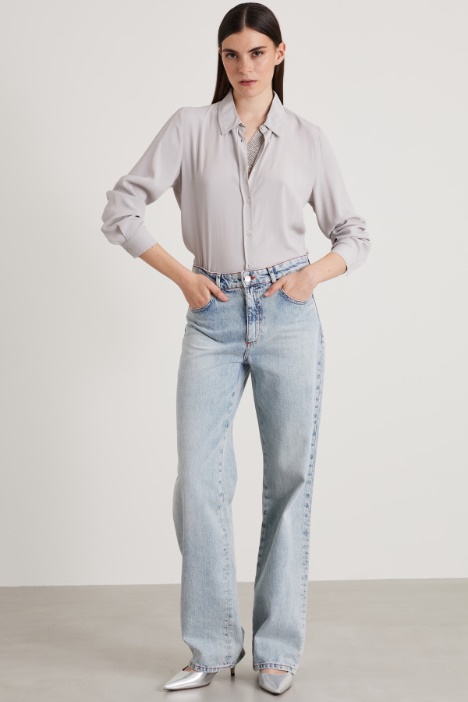 Silk-blend crêpe shirt Intrend