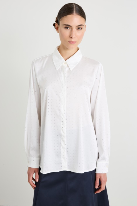Camicia in raso con strass Intrend
