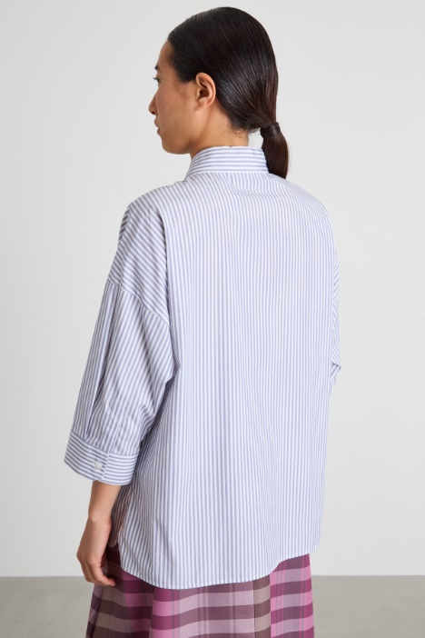 Camicia in popeline con taschino