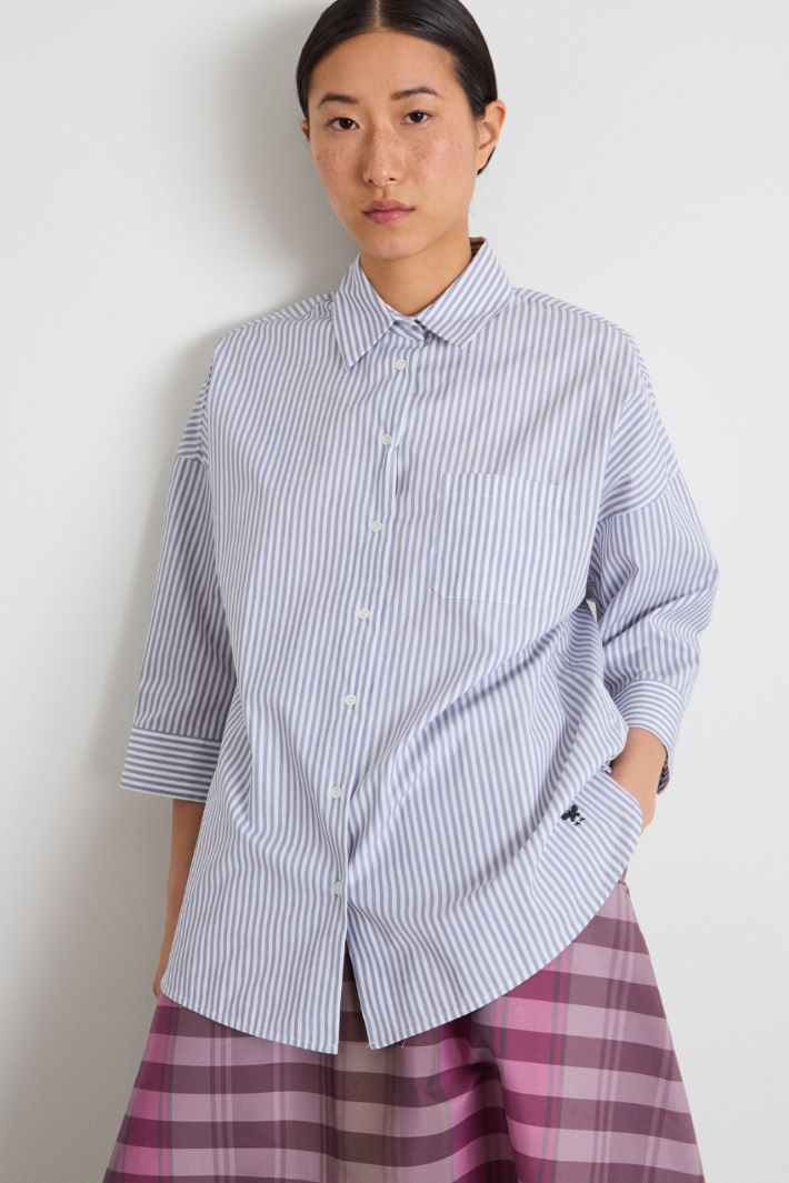 Poplin shirt with pocket Intrend