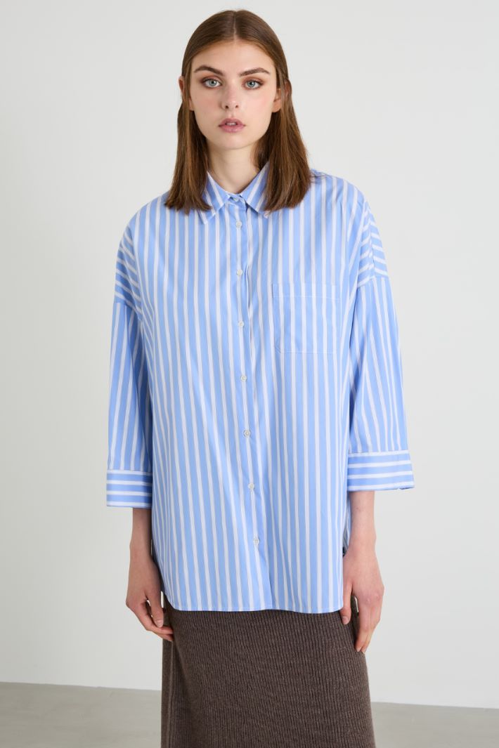Poplin shirt with pocket Intrend