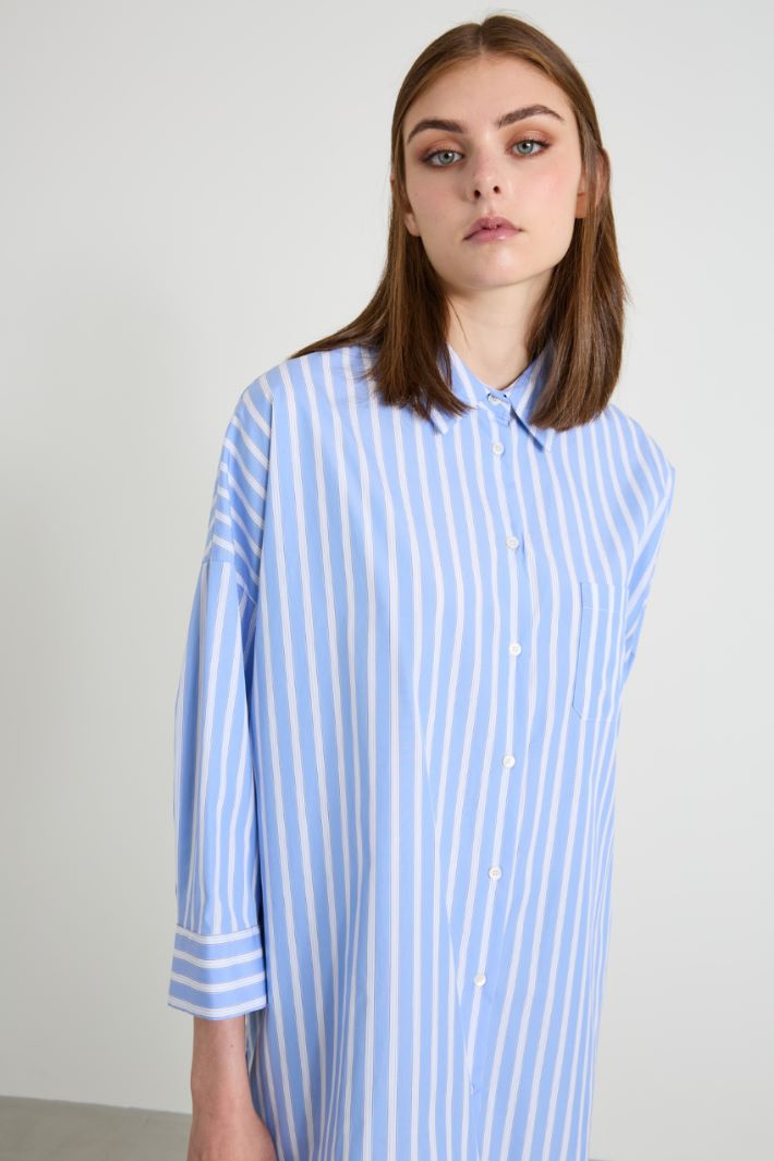Poplin shirt with pocket Intrend - 4