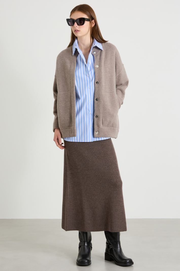 Poplin shirt with pocket Intrend - 3