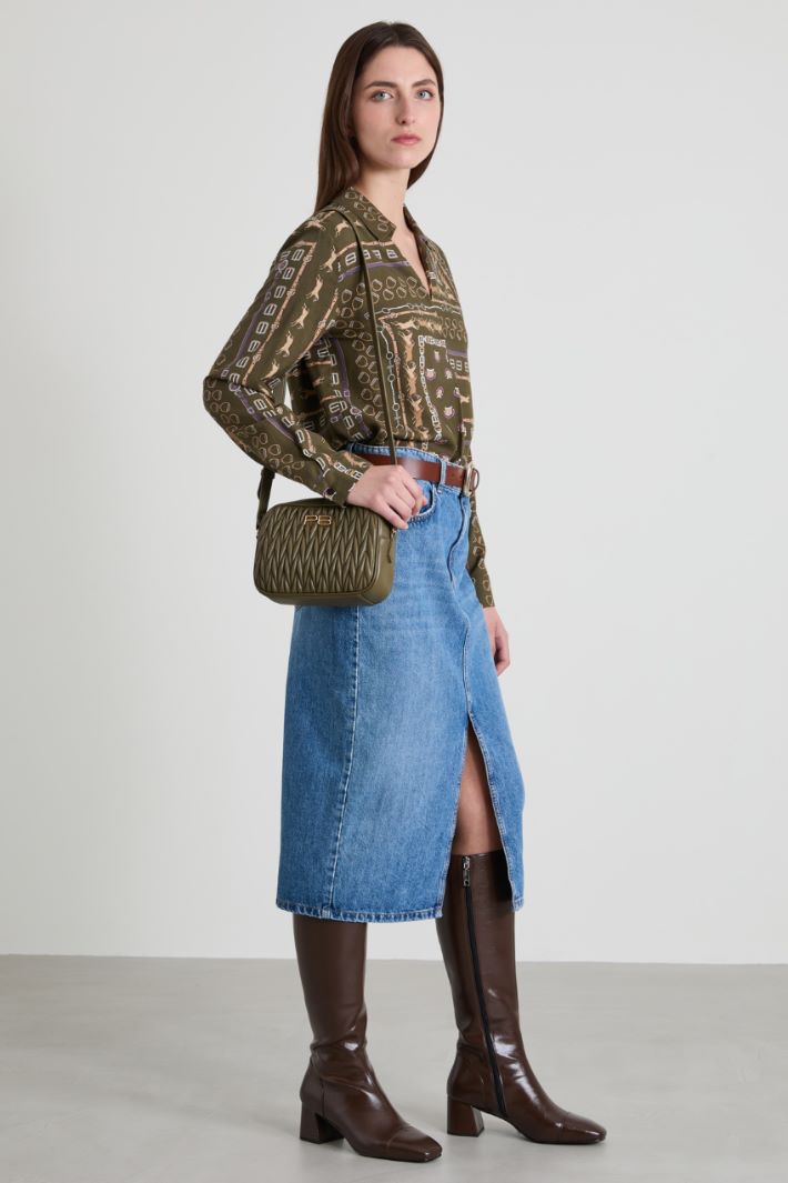 Blusa in twill con piega ribattuta Intrend - 3