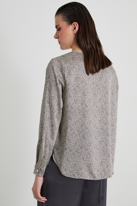 Blusa in twill stampato