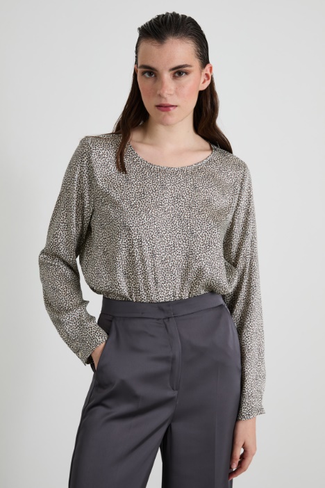 Blusa in twill stampato Intrend