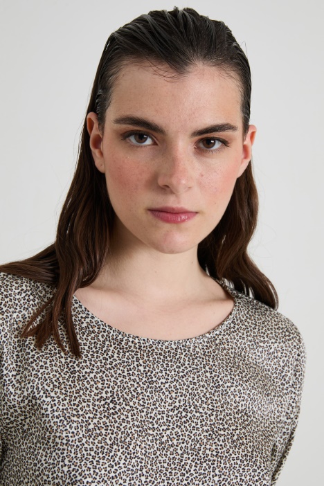 Blusa in twill stampato