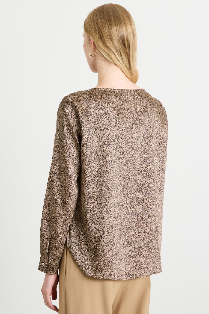 Blusa in twill stampato Intrend - 2