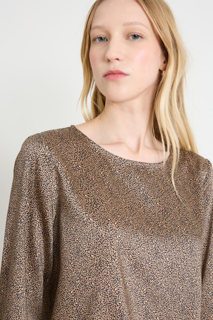 Blusa in twill stampato Intrend - 4
