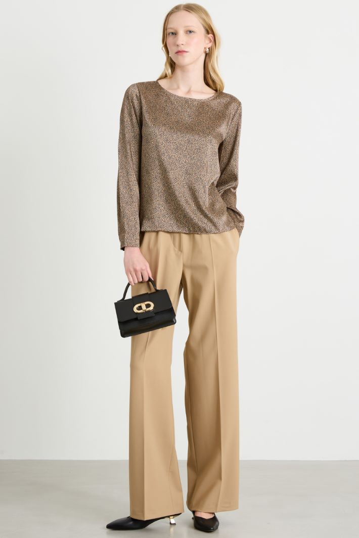 Blusa in twill stampato Intrend - 3