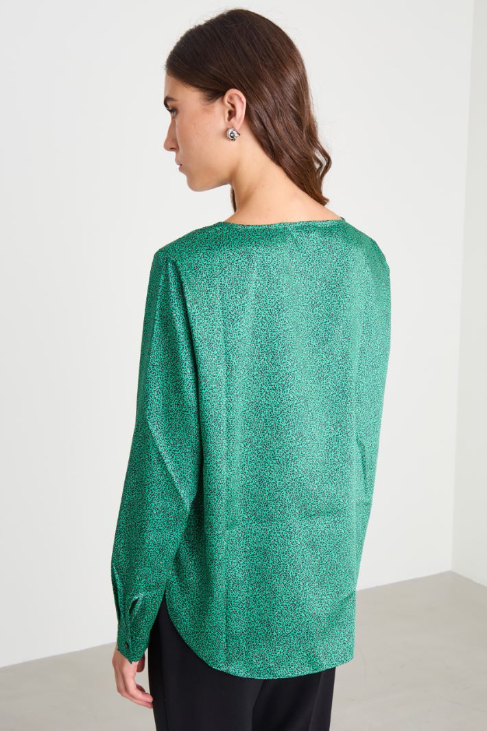 Blusa in twill stampato Intrend - 2