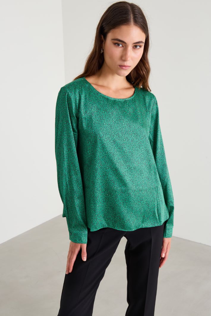 Blusa in twill stampato Intrend