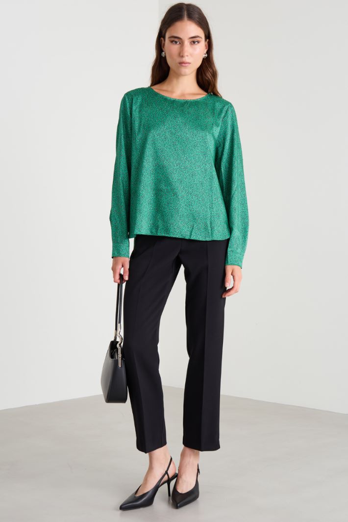 Blusa in twill stampato Intrend - 3